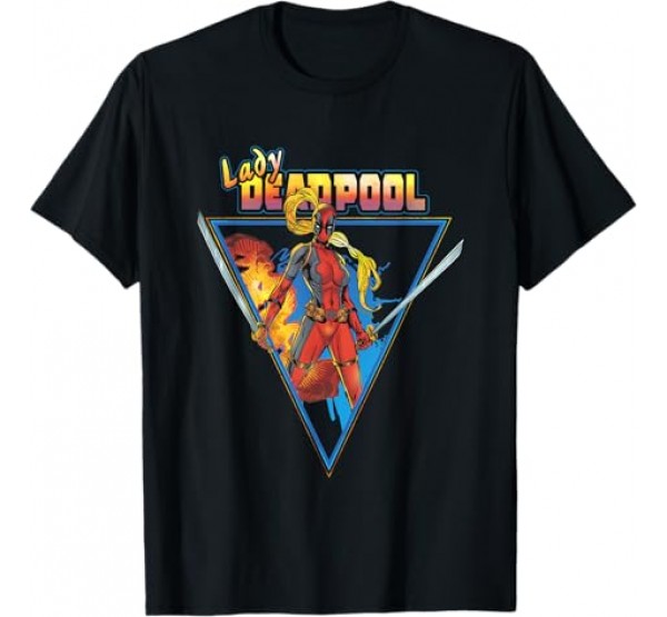 Marvel Comics Retro Classic Lady Deadpool Action Shot Marvel Comics Retro Classic Lady Deadpool Action Shot